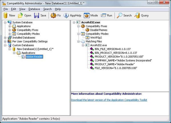 Набор заплаток для выбранного приложения