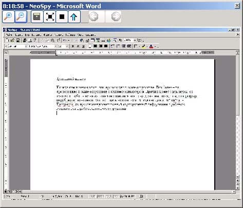 Скриншот открытого окна
