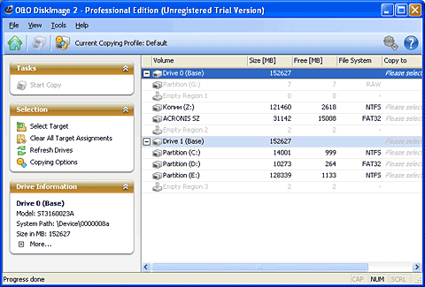 Копирование целых разделов жесткого диска