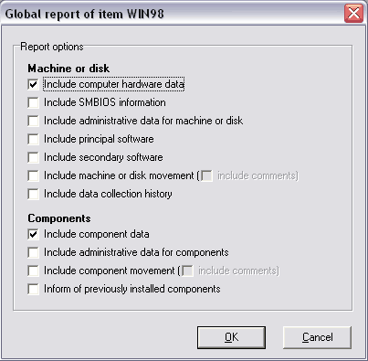 Настройки отчёта