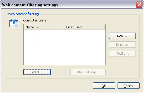 Настройки блокировки содержимого