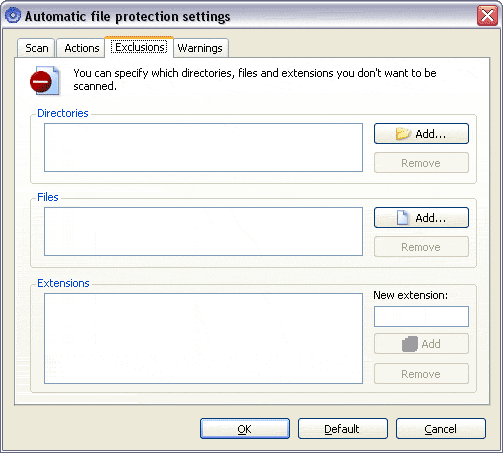 Настройки антивирусной защиты