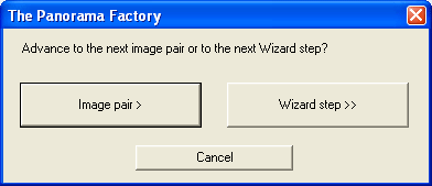 Переход к следующему этапу обработки панорамы в The Panorama Factory