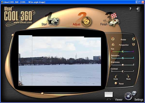 Предварительный просмотр панорамы в Ulead COOL 360