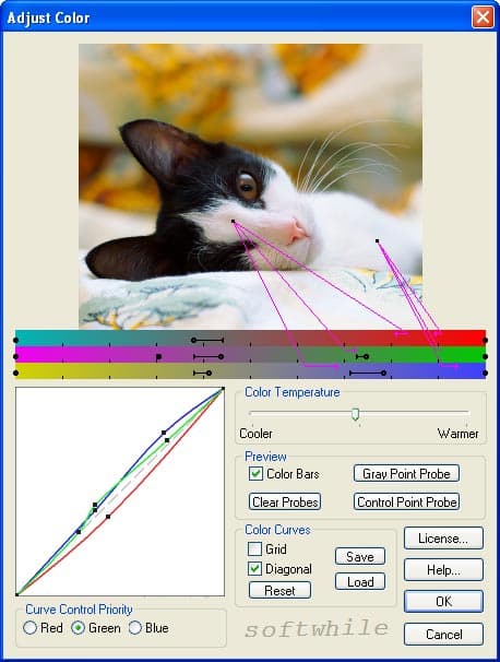 Управление цветом с помощью Color Adjuster