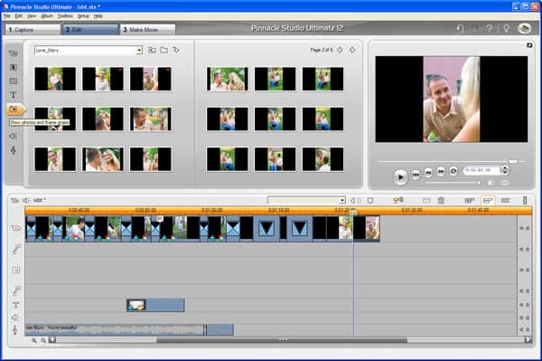 Открытие фотографий в Pinnacle Studio 12