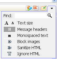 Быстрые настройки просмотра сообщений в PocoMail