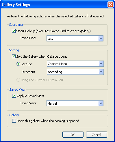 Настройка галереи Portfolio, созданной на основе результатов поиска