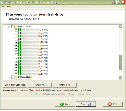 Список найденных файлов