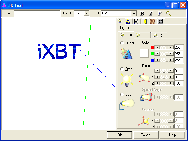 Добавление трехмерного текста в заставку Animated Screen