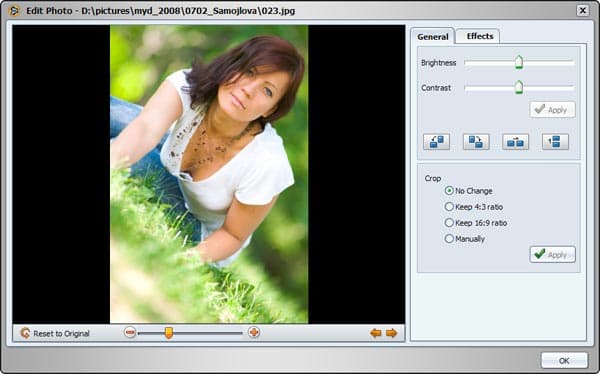 Свойства слайда Wondershare Flash Slideshow Builder