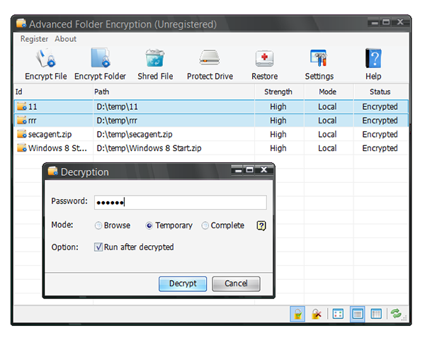 Advanced Folder Encryption