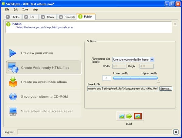Публикация альбома SWiSH Pix