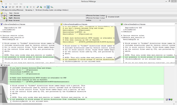 Трехстороннее слияние в P4 Merge