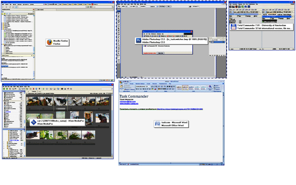 Переключение между запущенными приложениями в визуальном режиме с помощью Task Commander