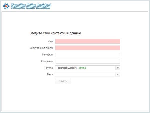 Публичная часть чата TeamWox