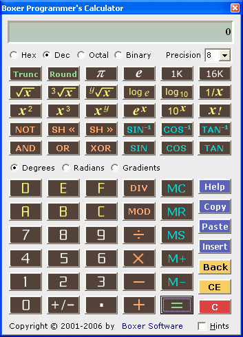 Калькулятор Boxer Text Editor
