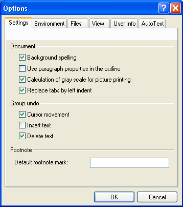 Окно настроек 602 Text 4.2