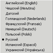 Выбираем язык интерфейса
