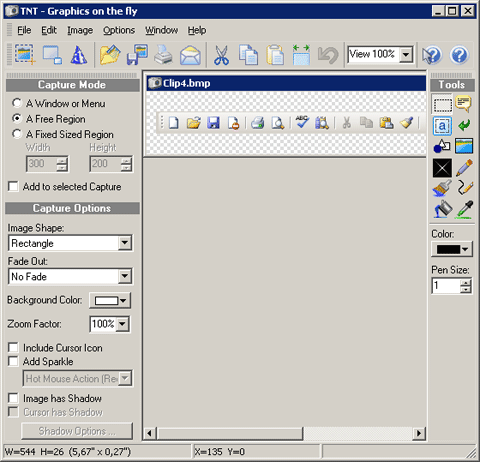 Окно программы
