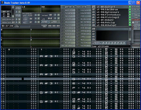 Рабочее окно Skale Tracker