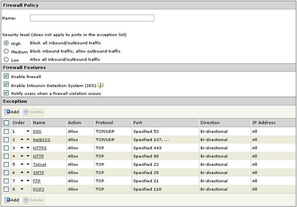 Создание новой политики