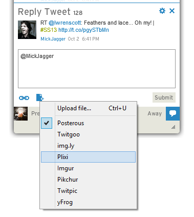 Вставка изображения в DestroyTwitter