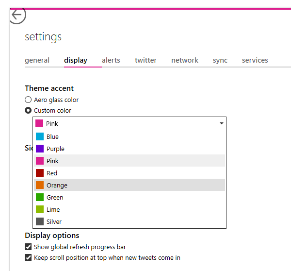 Смена темы в MetroTwit
