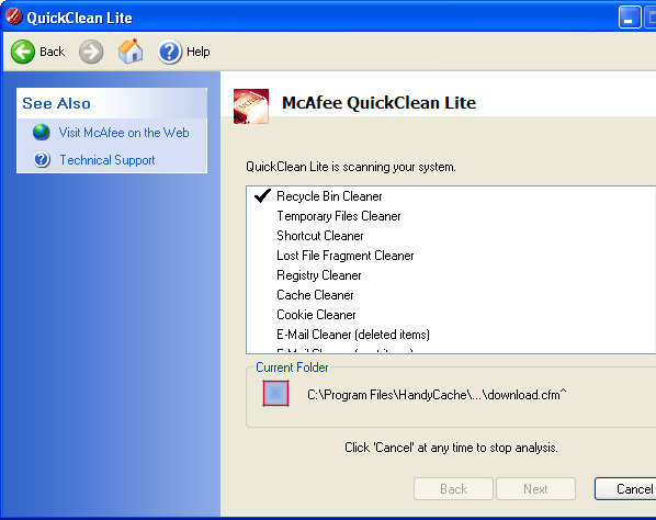 Быстрая очистка жесткого диска от мусора с помощью McAfee Uninstaller