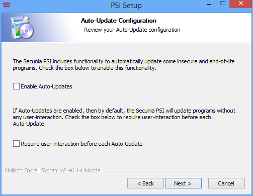 Secunia Personal Software Inspector