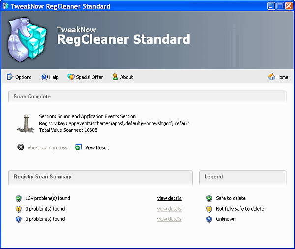 TweakNow RegCleaner Standard 2.8.1