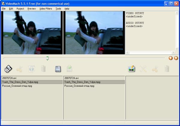 Рабочее окно Video Mach