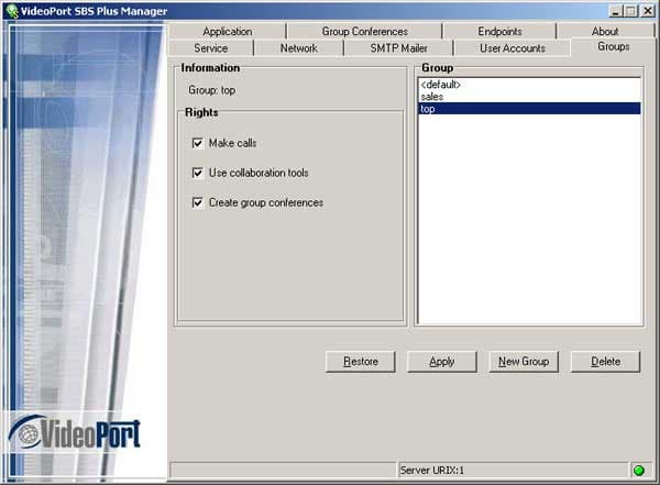 Настройка групп пользователей