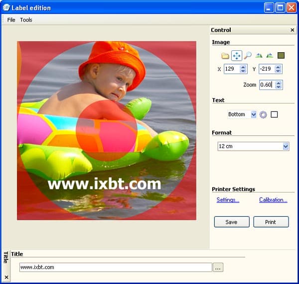 Создание наклейки на диск с помощью VSO PhotoDVD