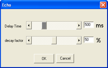 Добавление эха в VCTEA Audio Editor X
