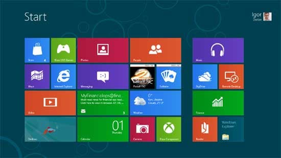 Скриншот Windows 8 Consumer Preview