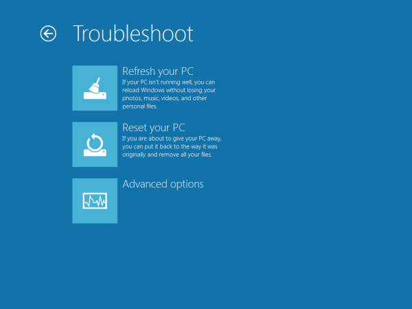 Загрузочное меню Windows 8