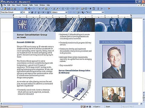 WordPerfect X3 - текстовый процессор