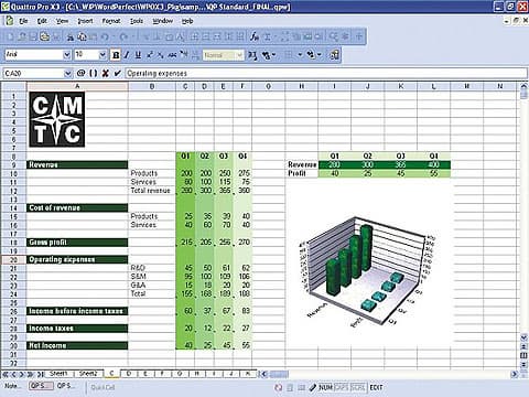 Quattro Pro X3 - программа электронных таблиц