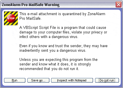 Открытие вложения