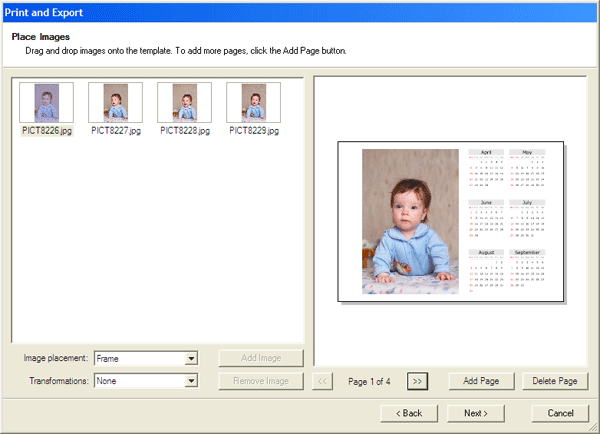 Создание календаря в Zoner Photo Studio