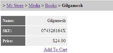 Страница отображения продуктов