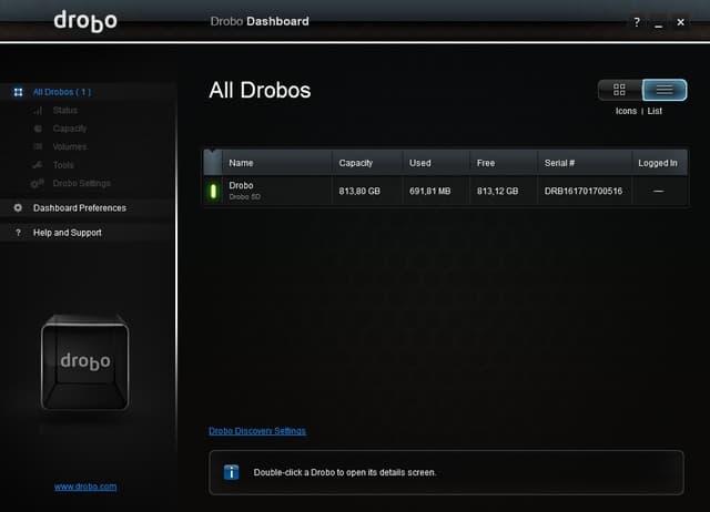 Drobo Dashboard
