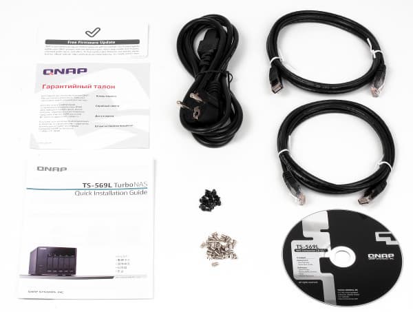 Комплект поставки QNAP TS-569L