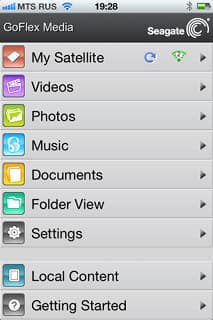 Программа GoFlex Media на iOS