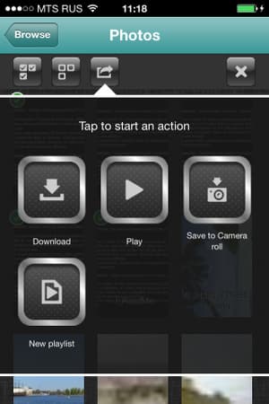 Seagate Media на смартфоне с iOS