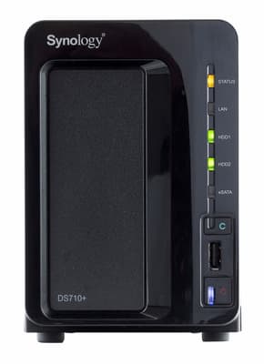 Synology DS710+, вид спереди