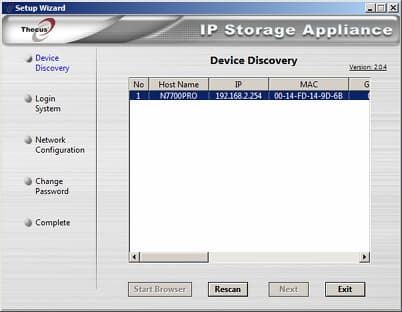 Thecus N7700 Pro, Thecus Setup Wizard
