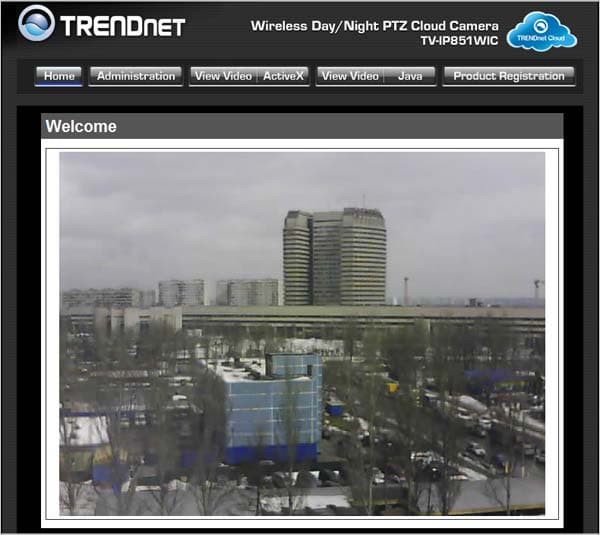 Web-интерфейс IP-камеры TRENDnet TV-IP851WIC