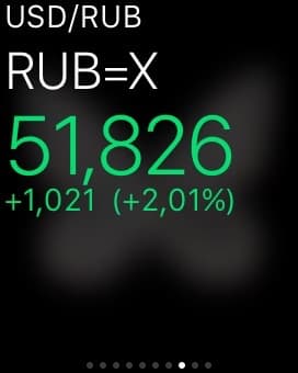 Скриншот с умных часов Apple Watch